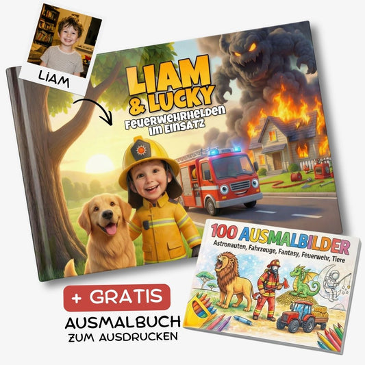 Dein Kind wird zum mutigen Feuerwehr-Helden.